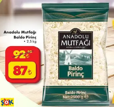 ANADOLU MUTFAĞI BALDO PİRİNÇ ANADOLU MUTFAĞI BALDO PİRİNÇ